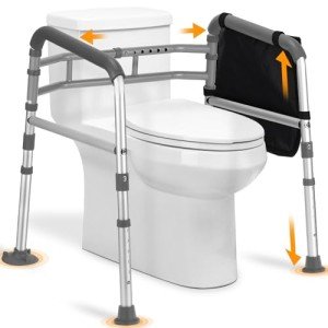 Adjustable Toilet Safety Rails for Seniors