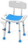 HOMLAND Shower Chair for Inside Shower with Removable Back, FSA/HSA Eligible 400 lbs Heavy Duty Bath Chair for Bathtub, Safety Bath Seat Bath Stool for Seniors and Disabled