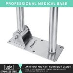 Stainless Toilet Safety Rails with Flip-Up Grab Bar