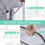 Stainless Toilet Safety Rails with Flip-Up Grab Bar