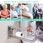 Stainless Toilet Safety Rails with Flip-Up Grab Bar