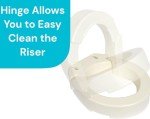 Hinged Toilet Seat Riser for Elongated Toilets