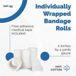 California Basics 2" Gauze Bandage Rolls - 24 Pack