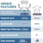 Heavy Duty Adjustable Shower Chair with Arms