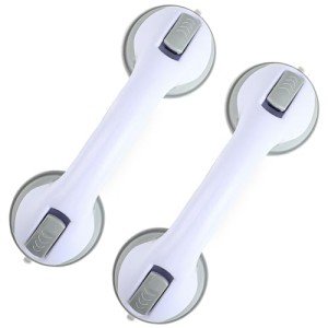 12-Inch Suction Grab Bars for Bathtubs & Showers (2 Pack)