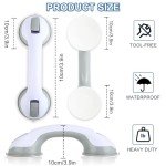 12-Inch Suction Grab Bars for Bathtubs & Showers (2 Pack)