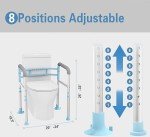 Adjustable Toilet Safety Rail for Seniors & Disabled