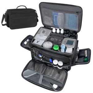 Mancro Water-Resistant Medical Equipment Bag with Strap