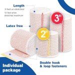 AZEN Premium Elastic Bandage Wraps - 4 Pack