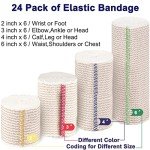 24-Pack Self-Adhesive Elastic Bandage Wraps