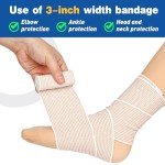 AZEN Premium Elastic Bandage Wraps - 4 Pack