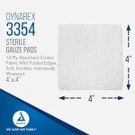 Absorbent Sterile Gauze Pads - 4"x4", Box of 100
