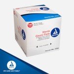 Absorbent Sterile Gauze Pads - 4"x4", Box of 100