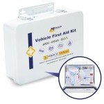 Portable Metal Vehicle First Aid Kit - 115 Pcs