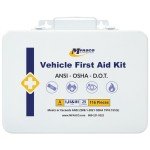 Portable Metal Vehicle First Aid Kit - 115 Pcs