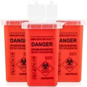 MITINU 3 Pack Portable Sharps Disposal Containers