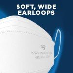 Breatheze KN95 Face Mask Made in USA Disposable Masks Breathable Face Mask Kn95 Mask White Facemask High-Filtration Protective Barrier Face Covering Elastic Ear Loops Adjustable Nose Clip 10 pack