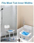 HOMLAND Shower Chair for Inside Shower with Removable Back, FSA/HSA Eligible 400 lbs Heavy Duty Bath Chair for Bathtub, Safety Bath Seat Bath Stool for Seniors and Disabled