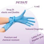 OMELAW L Blue Nitrile Gloves, 100 Pack