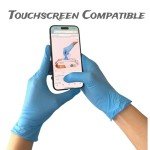 OMELAW L Blue Nitrile Gloves, 100 Pack