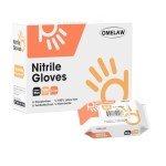 OMELAW L Blue Nitrile Gloves, 100 Pack