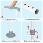 Adjustable Raised Toilet Seat with Handles, 5-Inch