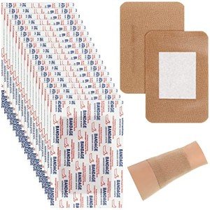 Marsui 3x4 Inch Latex-Free Adhesive Bandages (100 Pcs)