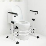 OasisSpace Toilet Safety Rails - Stand Alone Toilet Rail 350lbs, Adjustable Medical Toilet Frame, Heavy Duty Bathroom Toilet Hand Rail for Elderly, Handicap, Disabled and Pregnant