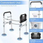Adjustable Toilet Safety Rail for Seniors