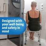 Medline Shower Chair with Padded Armrests, 350 lb Capacity