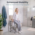 FSA/HSA Eligible - Toilet Safety Rails (350 lb) - Adjustable Toilet Safety Frame & Rails, Toilet Safety Rail for Elderly Adults, Toilet Handles for Seniors, Toilet Bars for Elderly & Handicap