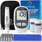 CareLiving Blood Glucose Monitor Kit with Test Strips