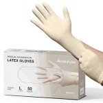 FifthPulse Medium Powder-Free Latex Exam Gloves - 50 Count