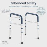 FSA/HSA Eligible - Toilet Safety Rails (350 lb) - Adjustable Toilet Safety Frame & Rails, Toilet Safety Rail for Elderly Adults, Toilet Handles for Seniors, Toilet Bars for Elderly & Handicap