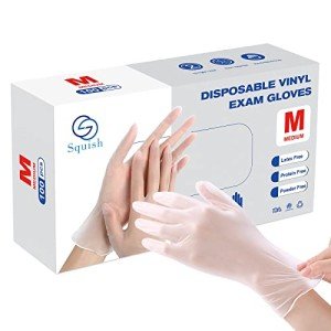 Squish 100 Count Latex-Free Clear Vinyl Gloves