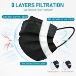 50 Pack Black Disposable Face Masks for Adults