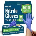 Medium Violet Blue Nitrile Gloves - 500 Pack