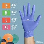 Medium Violet Blue Nitrile Gloves - 500 Pack