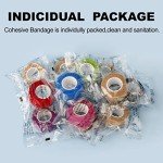 YAXEON 12 Rolls Self Adhesive Bandage Wrap 1