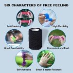 YAXEON 12 Rolls Self Adhesive Bandage Wrap 1