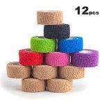 YAXEON 12 Rolls Self Adhesive Bandage Wrap 1