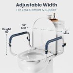 Adjustable Toilet Safety Rails for Seniors 250lb