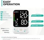 Upper Arm Blood Pressure Monitor with Memory & Large Display
