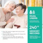 Upper Arm Blood Pressure Monitor with Memory & Large Display