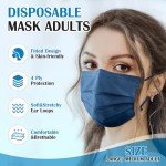 Disposable Face Mask Adults Colors - 100 Pack Individually Wrapped,4 Ply Protection Face Masks,Colored Facemask Disposable,Breathable and Comfortable Safety Masks for Women & Men