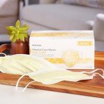 McKesson Medical Face Masks, Level 1 - Pleated with Ear Loops, Non-Sterile, Yellow - One Size Fits Most Adults, 7 in x 3.75 in, 50 Count, 1 Pack