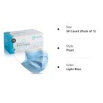 Hygenix 3ply Disposable Face Masks PFE 99% Filter Quality Tested by a US lab (Pack of 50 Pcs)