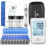 Blood Glucose Monitor Kit with Test Strips & Lancets