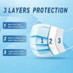 100 Pack Made in USA Disposable Face Masks- Medical Grade 3 Ply Protection Face Mask for Adults - Comfortable,Soft, Breathable