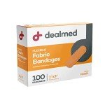 Dealmed Sterile Fabric Adhesive Bandages – 100 Pack